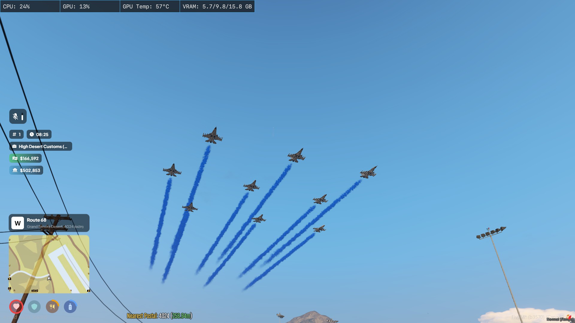 Fan formation over Los Santos