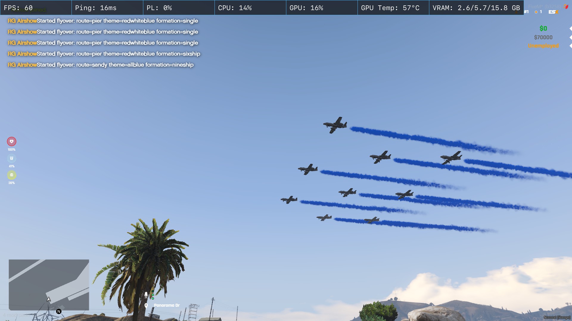 Precision formation with blue smoke